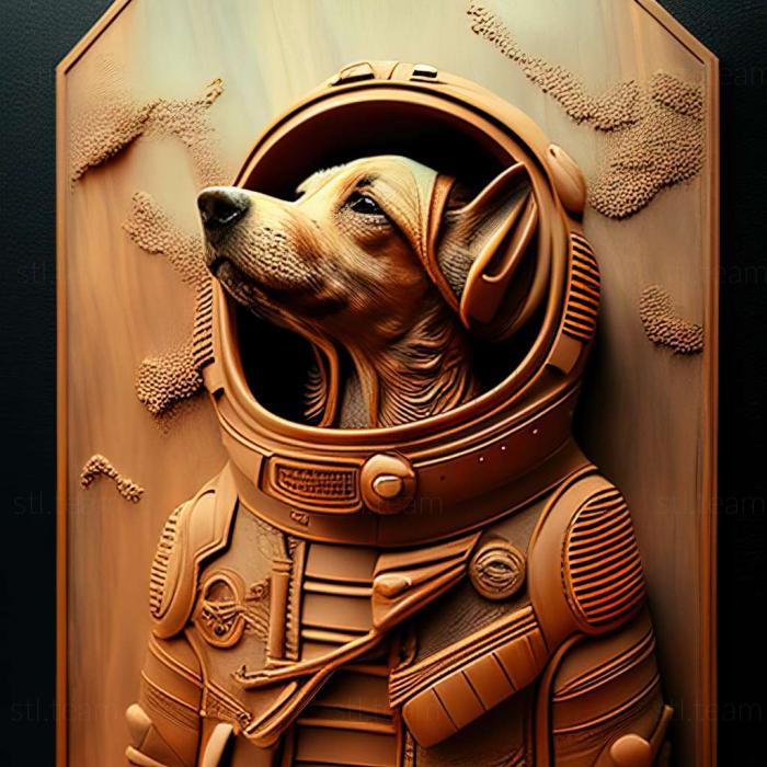 3D модель Зірочка космонавт собака знаменита тварина (STL)